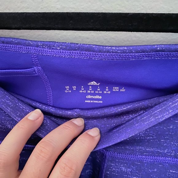 Adidas Climalite Athletic Workout Cropped Leggings - Picture 3 of 4